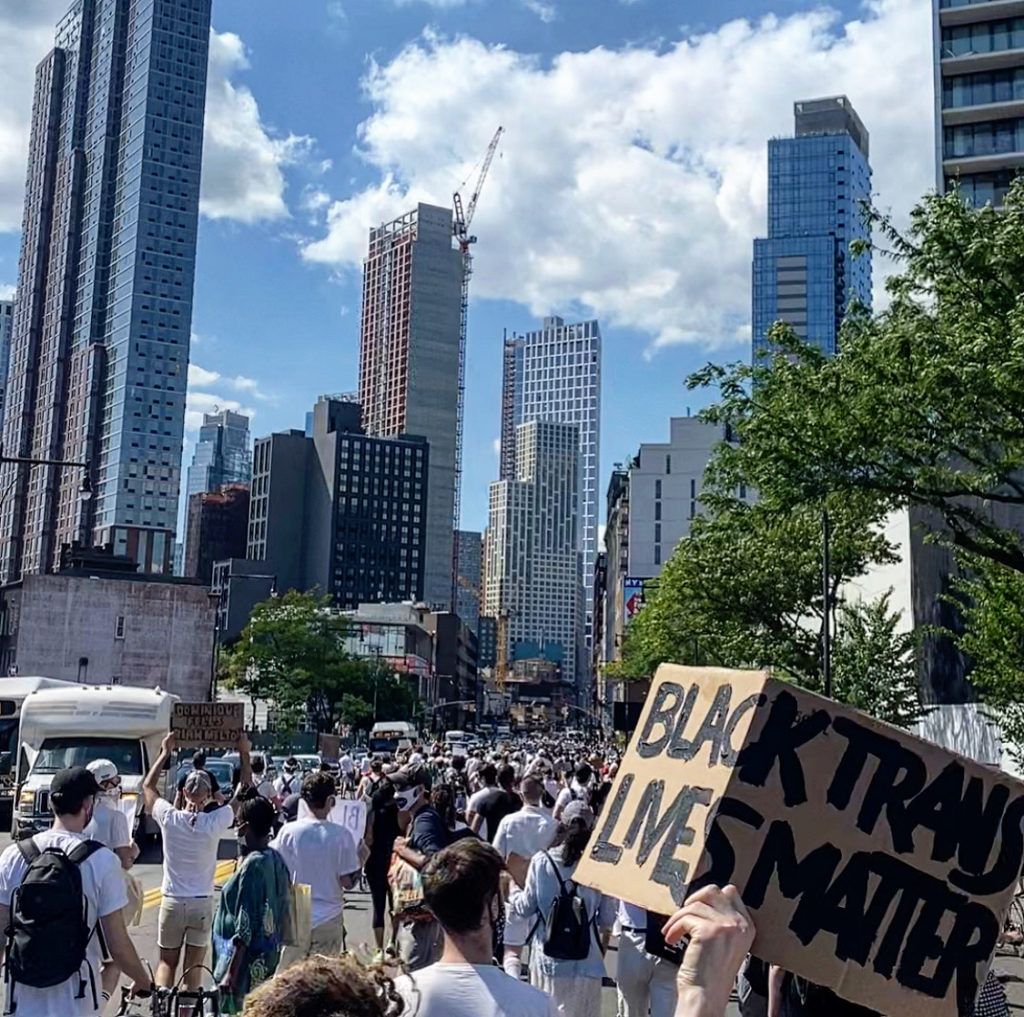 A photo of a Black Trans Lives Matter protest in Brooklyn